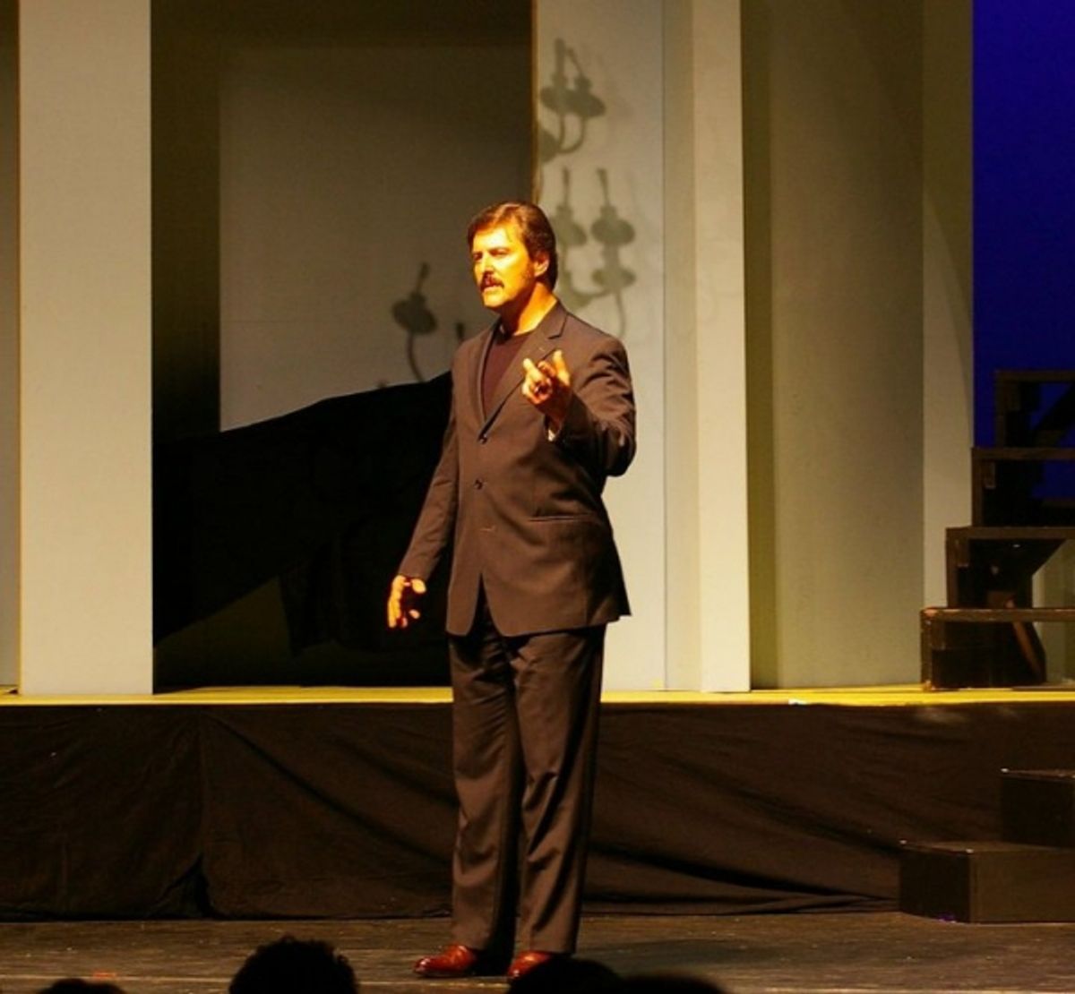 Joseph Mahowald, in town for the kickoff of the national tour of 9 to 5: The Musical, sings 'Anthem' from Chess at 